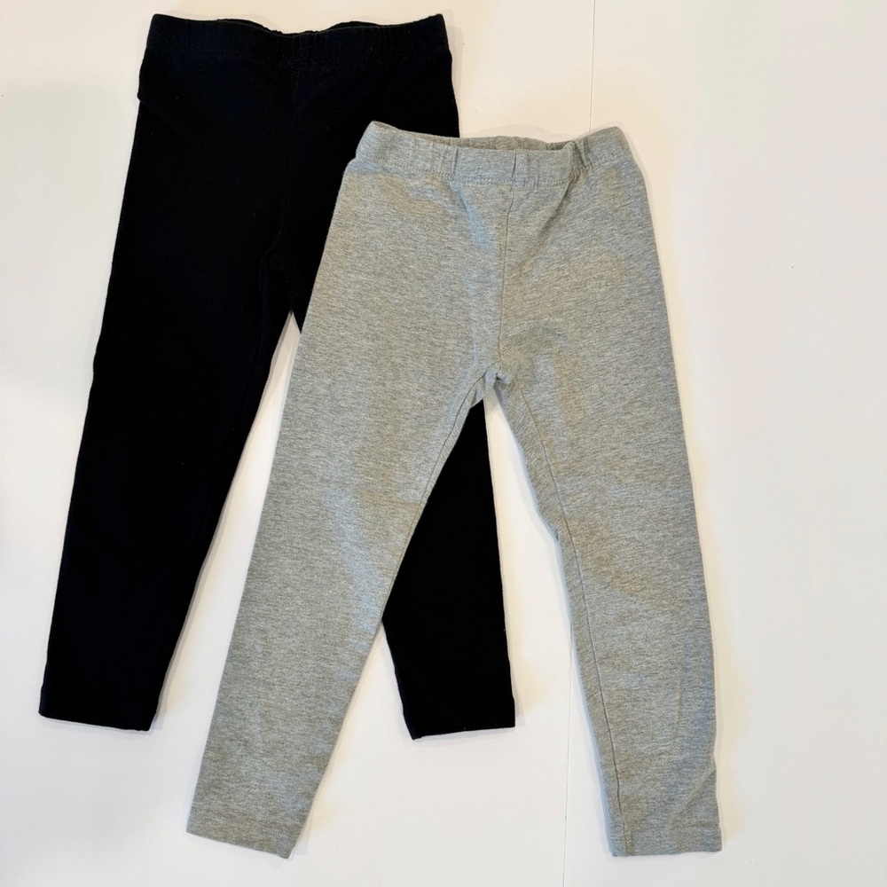 The Children's Place Girld Black and Gray Leggings - XS 4